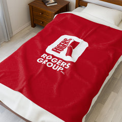 Rogers Group Inc. - Branded Cozy Velveteen Plush Blanket