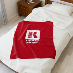 Rogers Group Inc. - Branded Cozy Velveteen Plush Blanket