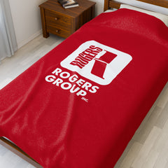 Rogers Group Inc. - Branded Cozy Velveteen Plush Blanket