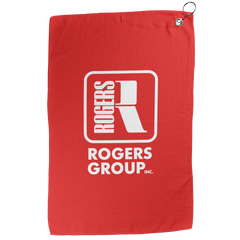 Rogers_Group_Inc_-_Red_Branded_Golf_Tow_Front_Vertical_Mockup.png