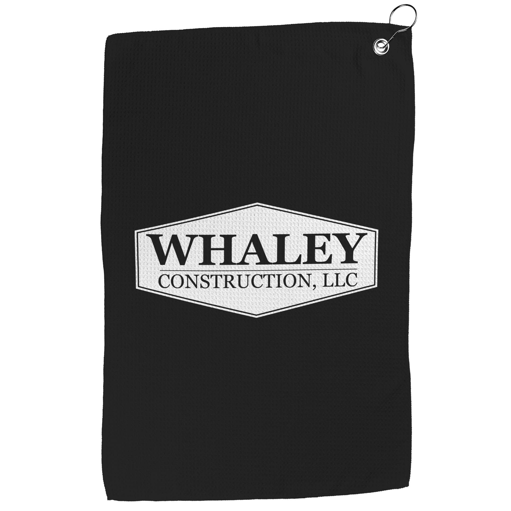 Whaley_Construction_-_Branded_Golf_Towel_Front_Vertical_Mockup.png